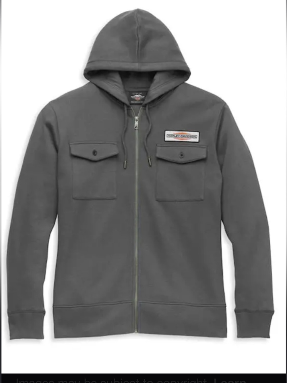 Harley Davidson Men’s Stacked Logo Chest Pocket Zip Front Jacket/Hoodie size XL - Picture 1 of 7